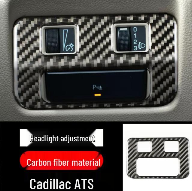 Cadillac ATSL Kohlefaser Interieurverkleidung: Konsole, Schalthebel, Luftauslass-Aufkleber