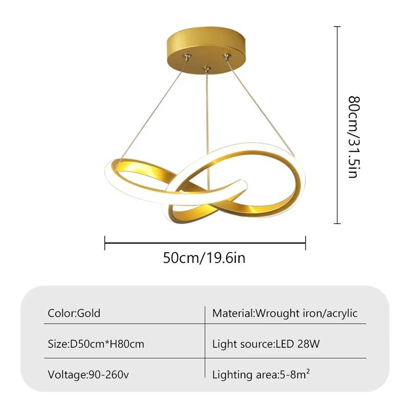 Modern Ceiling Lamp 40/50cm Tricolor light Ceiling Chandelier Bedroom Living Room Restaurant Indoor Home Decor LED Pendant Light
