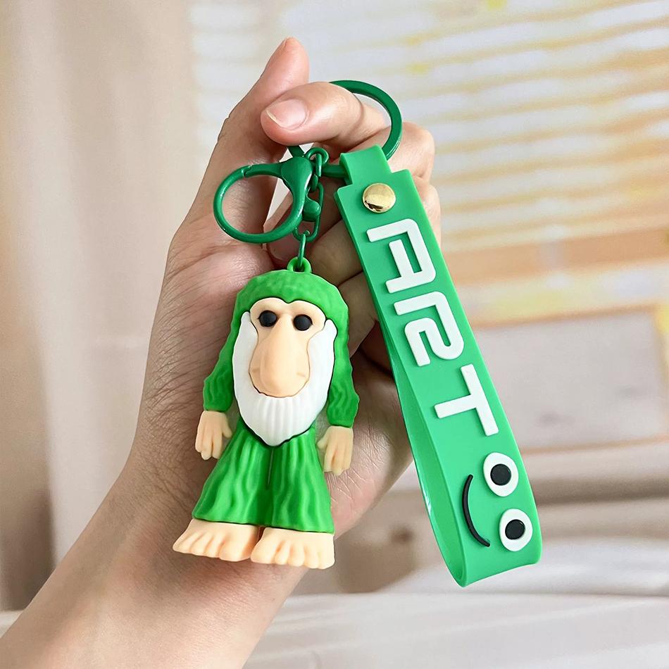 Italian Brainrot Animals Figure Keychains Tung Tung Tung Sahur Tralalero Tralala Ballerina Cappuccino Doll Keyrings Bags Pendant