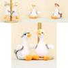 Cute White Goose Plush Toy Keychain Cartoon Duck Doll Backpack Accessory