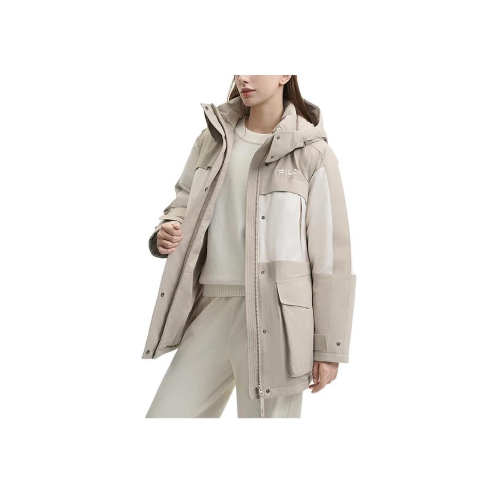 New FILA ORIGINALE Down Jacket Women's Fleece Lined Gray F51W449903F-BG