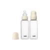 Baby Bottle - BIBS - Round Nipple - Silicone - 270 Ml - Medium Flow - Ivory - Pack of 2