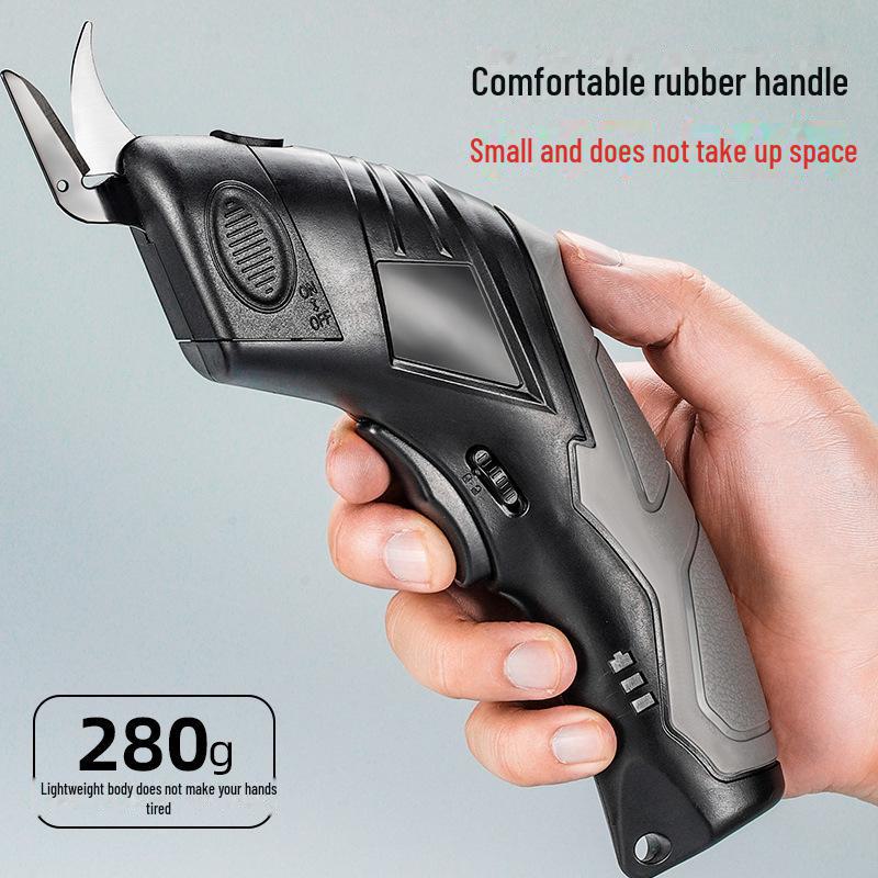 Dobíjecí ruční elektrické nůžky pro stříhání látek, koberců a kůže