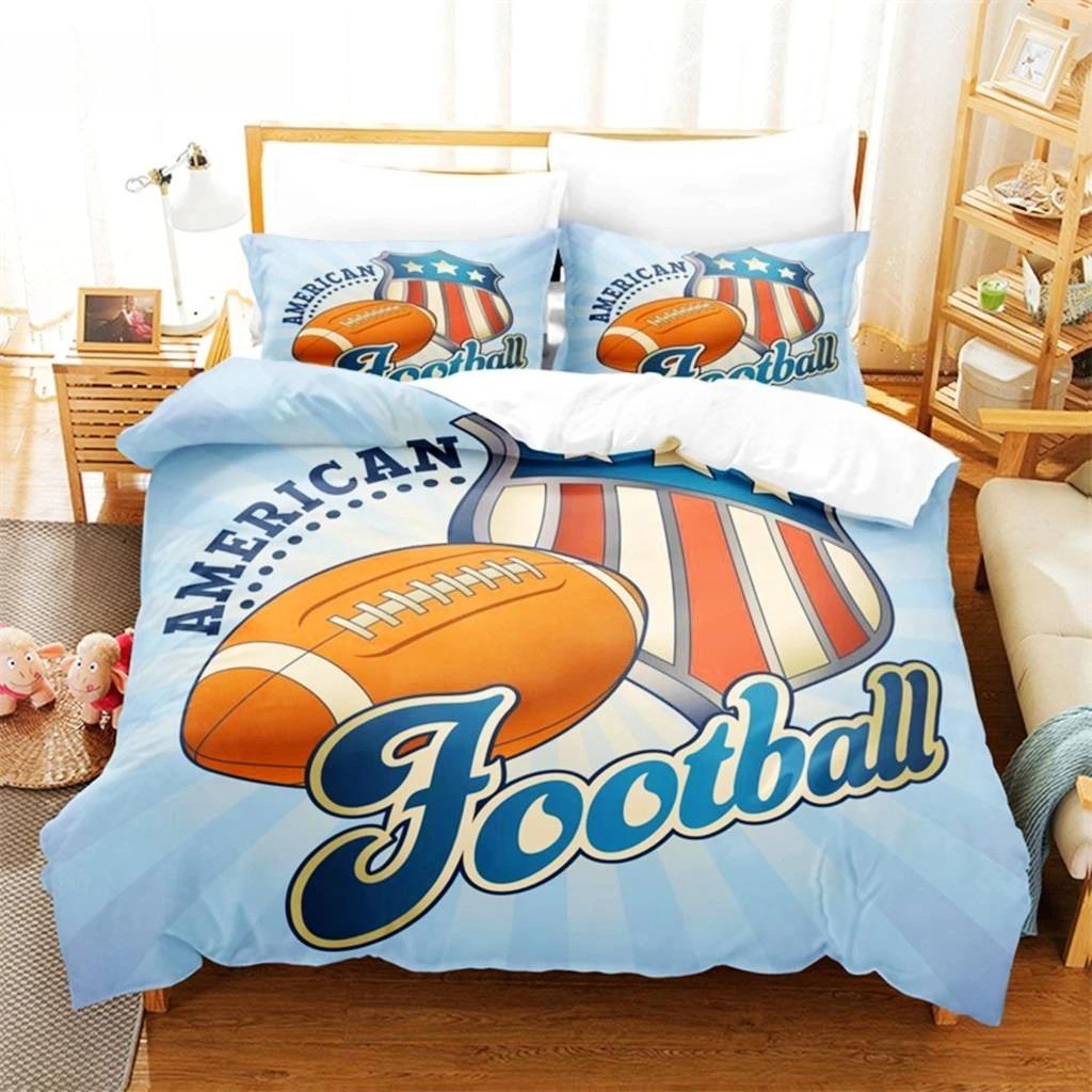 Football Bedding Set Competitive Sports Boy Duvet Cover Set King Quilt Cover Youth Children's Double Duvet Cover Bedding Set