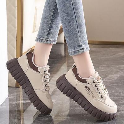 White Shoes Spring/Summer New Women's Casual Versatile Thick Sole Elevated Women's Shoes Student Shoes