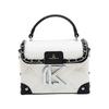 Bolso Caja de Color Contrastante de Alta Gama de Moda, Bolso de Maquillaje de Hombro y Cruzado de Moda