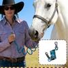 Corda elastica per cavalli regolabile, estensore per guinzaglio equino, corda elastica a spirale ammortizzante per campeggio, equitazione su sentiero, toelettatura