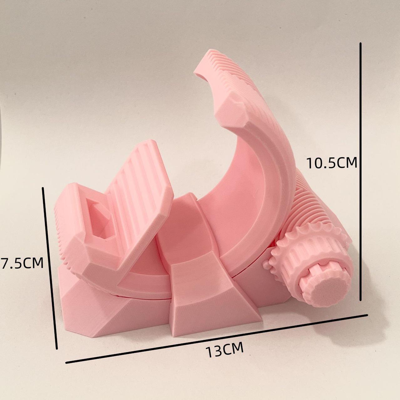 3D Printed Detachable Gear Rotation Plastic Phone Holder Adjustable Phone Stand розовый