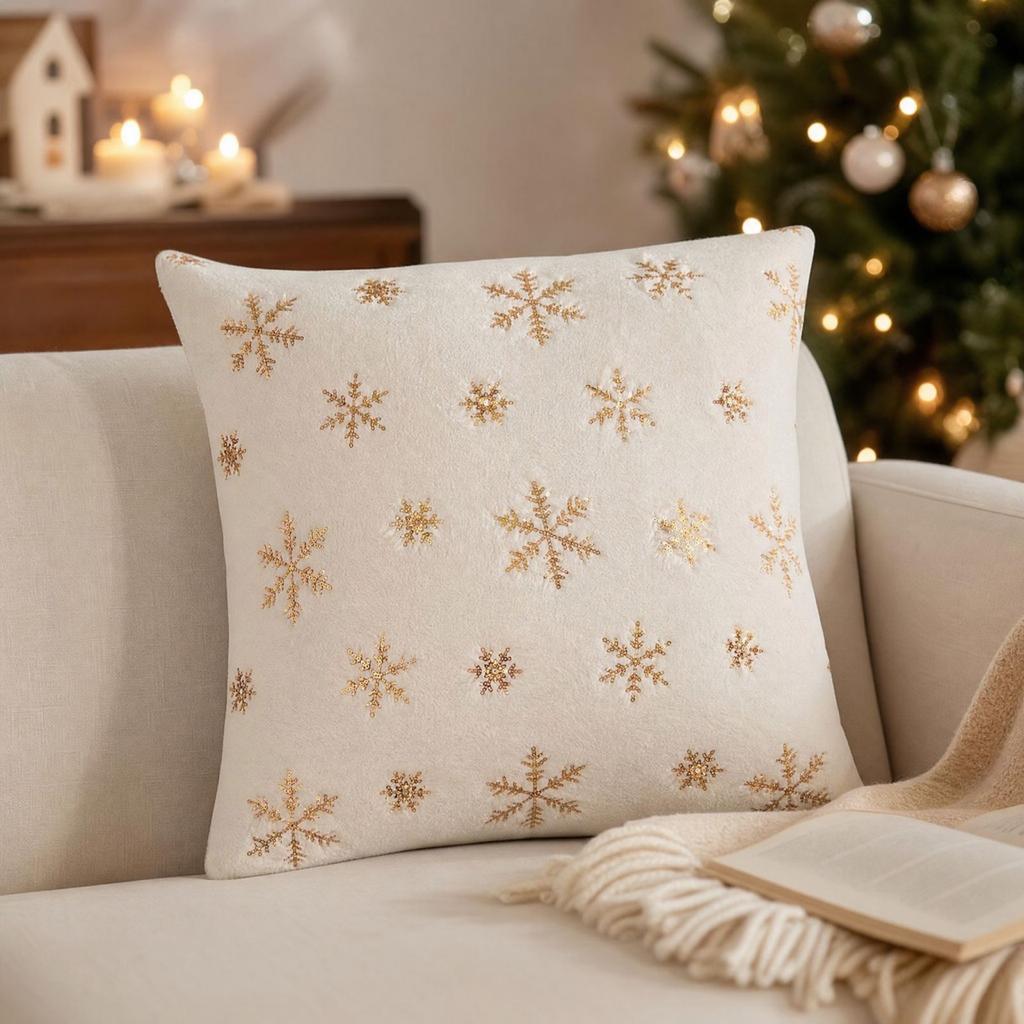 Christmas Cover Decorative Cushion Case for Holiday Sofa Bedroom
