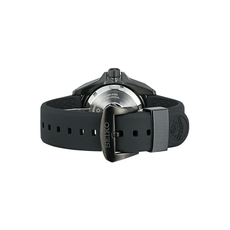Seiko Prospe Automatic Mechanical Movement Silicone Strap Watch Men's Watches Black Dial SRPH97K1
