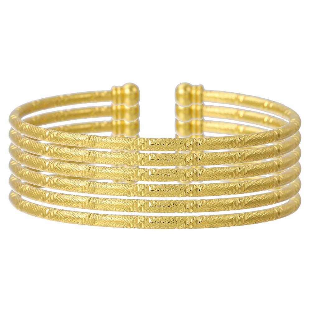Conjunto de Pulseiras Étnicas Boêmias Banhadas a Ouro - Joias de Estilo Ocidental Antigo