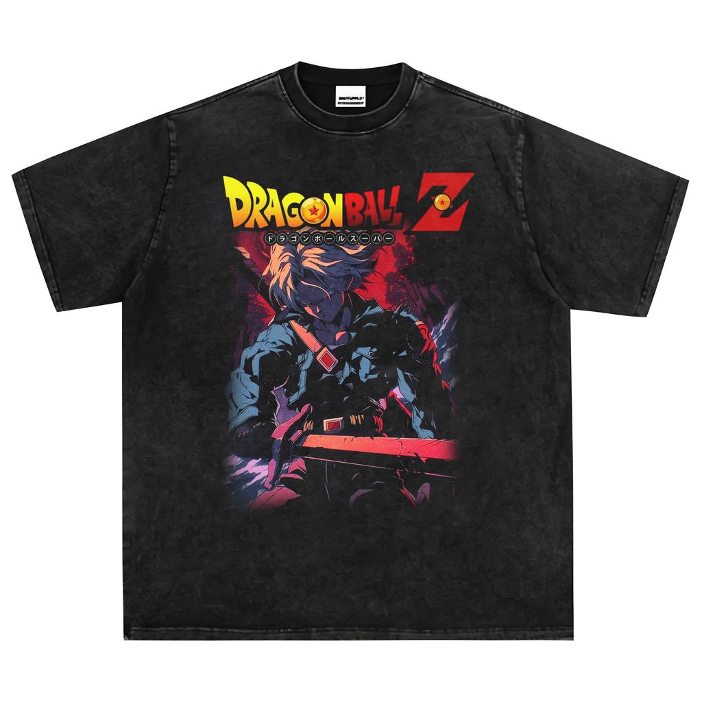 Dragon Ball Printed Short Sleeve TShirt Casual Summer Wear Mens Street Clothing Mens TShirt Washed and Old Comfortable Pop