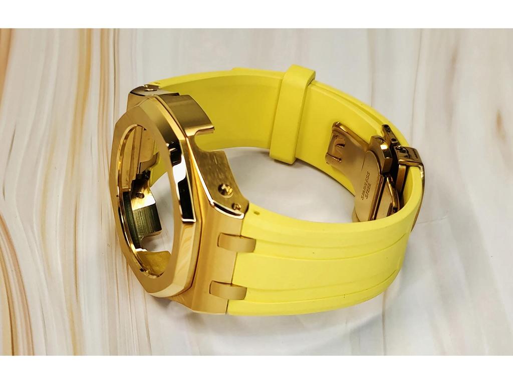 Offshore Gold Royal Oak GA2100/2110/B2100 Fluoro Rubber Strap DIY Watch Modification Kit