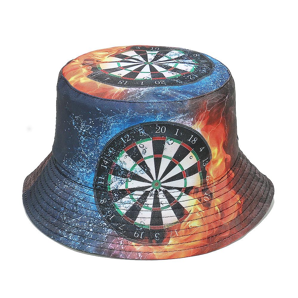 Spring and Summer New Sun Hat Personality Trend Versatile Bucket Hat Dart Print Pot Hat Men