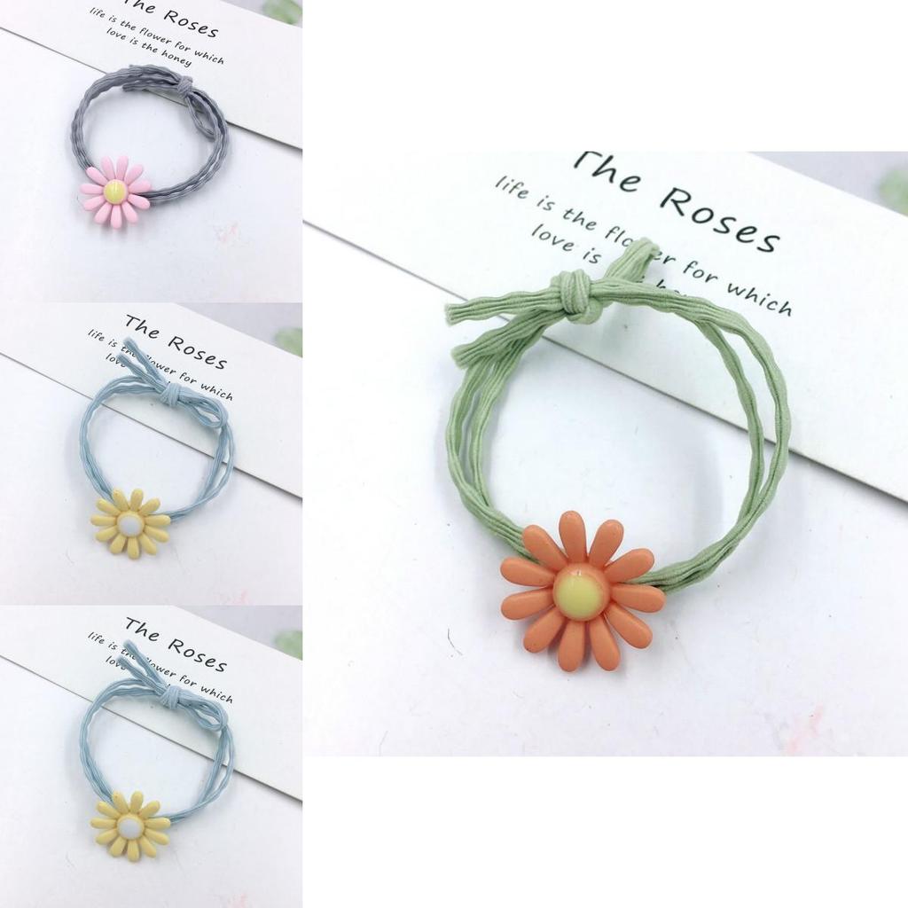 Trendy Ins Women Daisy Flower Hair Rope Headband With Comfortable High-elastic Rubber Band