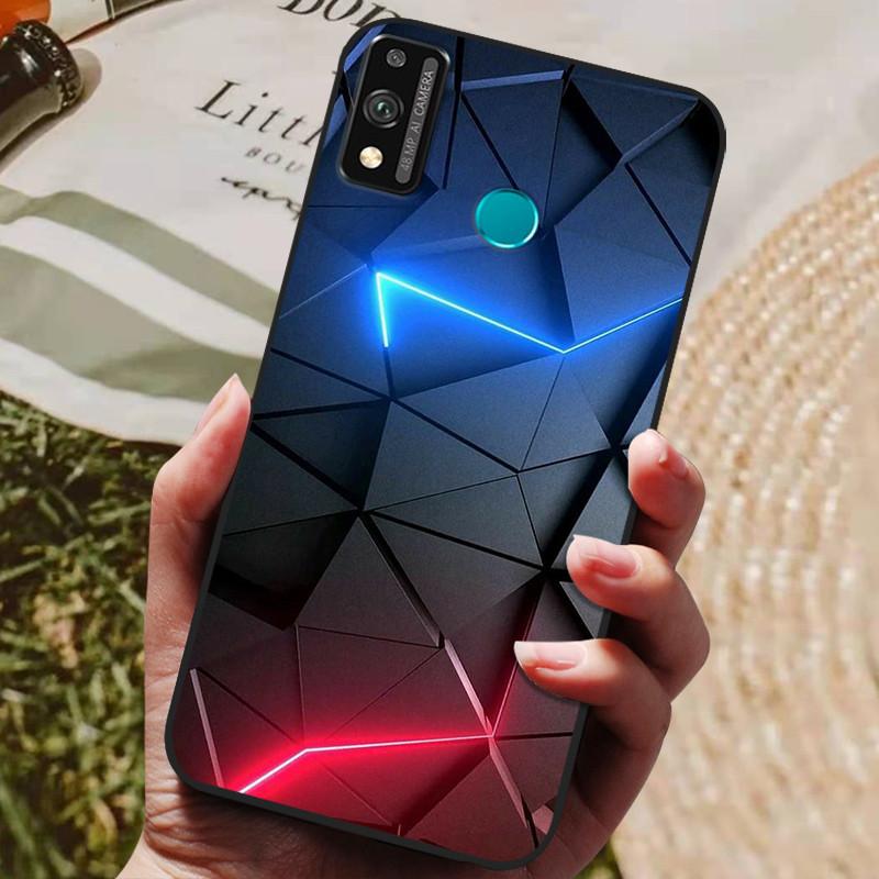 Pour Honor 9x lite Étui Loup Dessin Animé Silicone Souple TPU Coque Arrière Pour Huawei Honor 9X lite Étuis de Téléphone Honor9x Lite Fundas Coque