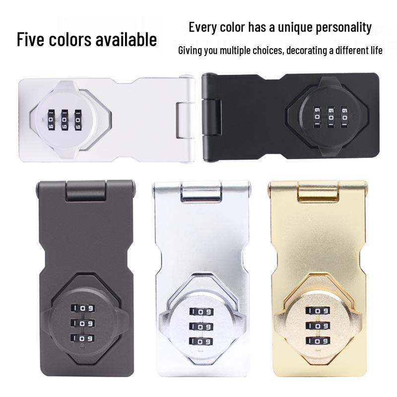 Password-Operated Cabinet Lock for Drawer, Door, and Corner Cabinets – Hole-Free, Thickened Bolt Design