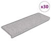 VidaXL Self-adhesive Stair Mats 30 Pcs 65x21x4 Cm Platinum, Tread, Stair Tread Mat, 3365882