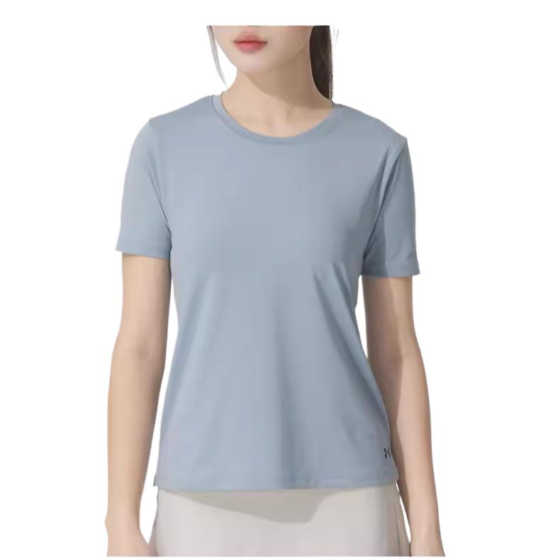 Under Armour Comfortable Casual Versatile Solid Color Short Sleeve T-Shirt Women Tops 1379043-465/XYY202505190/25380