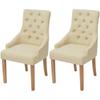 Day and Night - Day and Night Dining Chairs 2 Units Cream Fabric