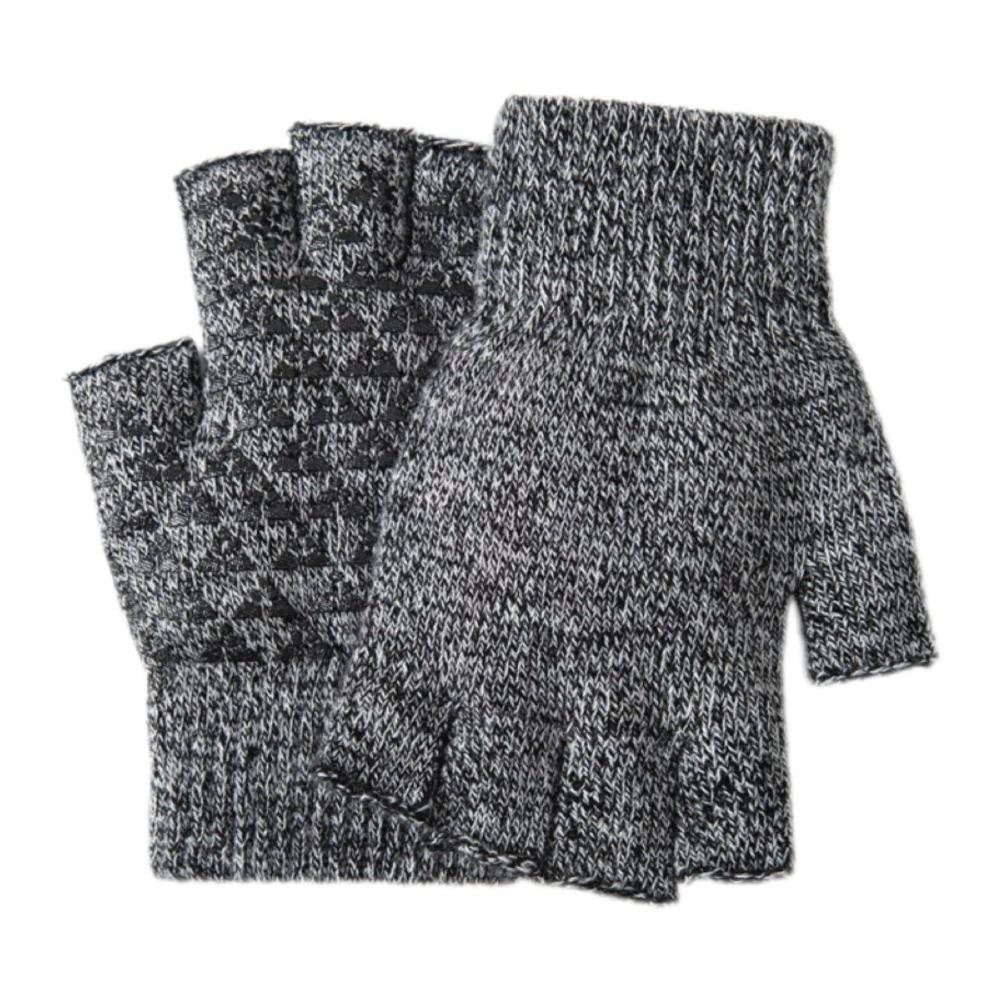 Warm Half Finger Gloves Non-slip Skiing Gloves New Driving Mittens  Unisex