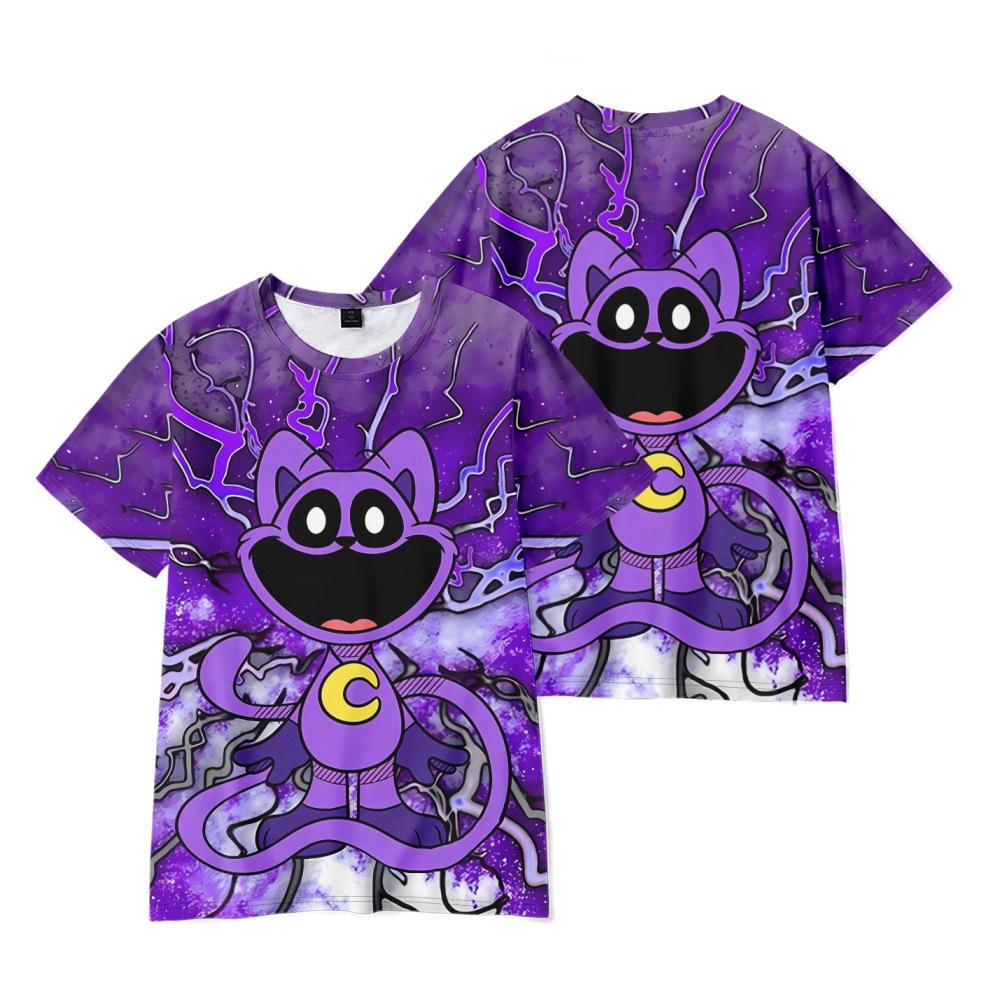 T-shirt Critters Souriants Hommes Femmes Impression Anime Hauts T-shirts Mode T-shirt d'Été