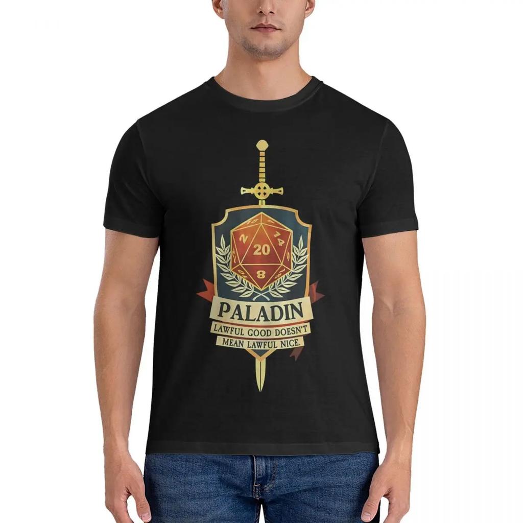Paladin Lawful Good Doesnt Mean Lawful Nice Men T Shirts DND Vintage Tee Shirt Short Sleeve Crew Neck TShirt