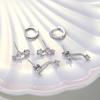3-Piece Silver Gold Plated Earring Sets For Women Dainty Stud Huggie Hoop Earrings For Multiple Piercing Hypoallergenic Jewelry