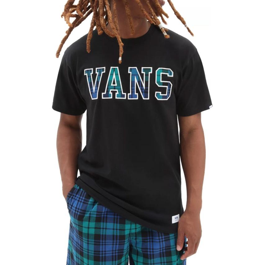 Vans T Shirts Unisex Black Crew Neck Moderate Straight Fit VN0A7S5XBLK