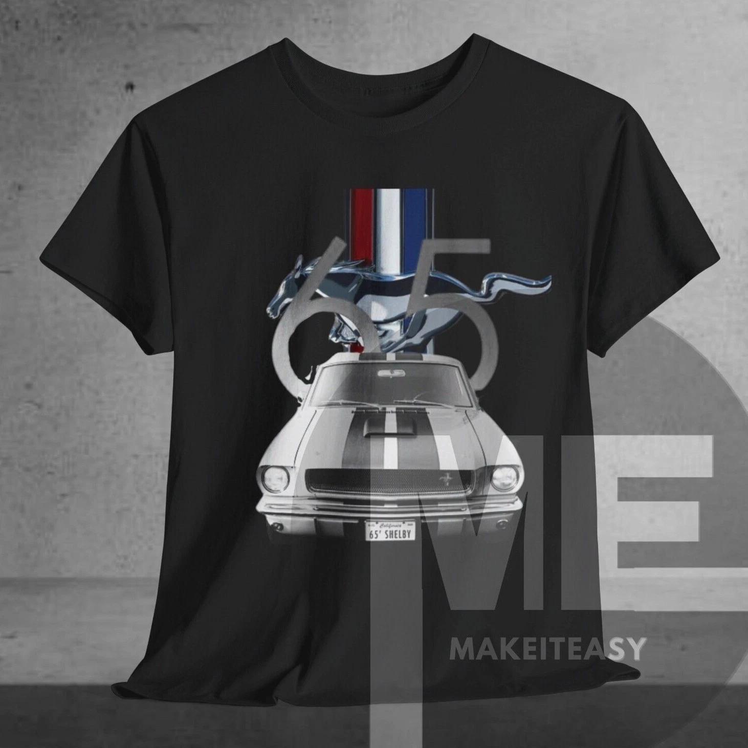 Men s and Women s T-shirts Mustang 1965 Shelby GT 350 Fastback T-shirt Classic Car Fan Gift L