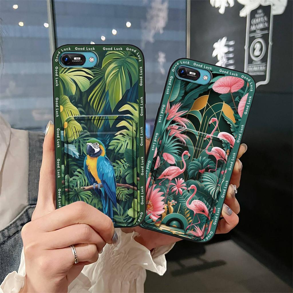 Back Cover Durable Phone Case For Itel A25/A35/A25 Pro Cute Card Bag Card Slot Anti-knock Full Wrap Fashion Design TPU