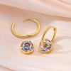 925 Silver Hoops Earrings Starlight Crystal Pearl Bow Sun and Moon Earring With Zirconia Fashion Jewelry for Women Girl