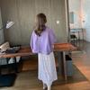 GlowGir Spring Autumn New Style SensibilityNiche Loose-Fit Denim Jacket Cropped Purple Women's Trendy Short Outerwear