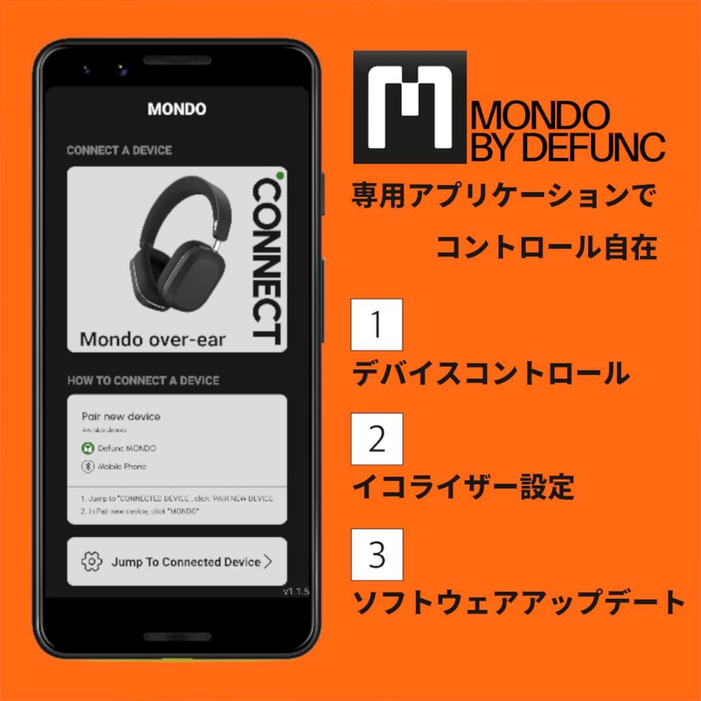 MONDO Over Ear Headphones Up to 45 Hours Playback aptX HD Compatible Passive Noise Cancelling (Wireless / / / Wireless/Wired / / Built-in Microphone)