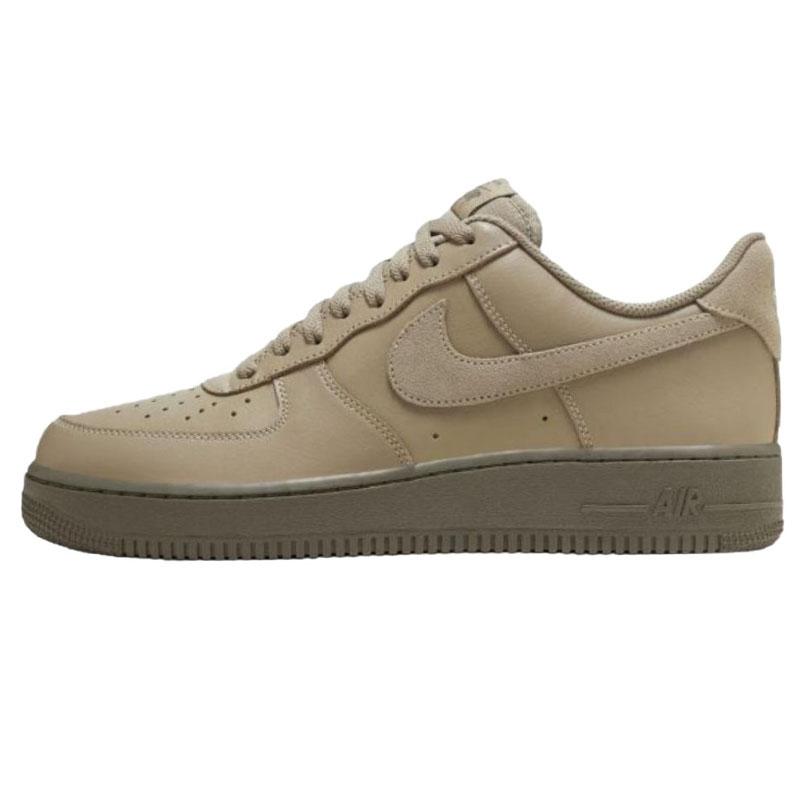 Nike Air Force 1 Slip Resistant Abrasion Resistant Low Top Skateboard Shoes Unisex Brown HQ1176-222(Team1676-)