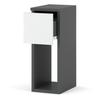 Narrow Bedside Cabinet 20Cm Grey White Bedside Table For Bedroom Nakastlik Loft