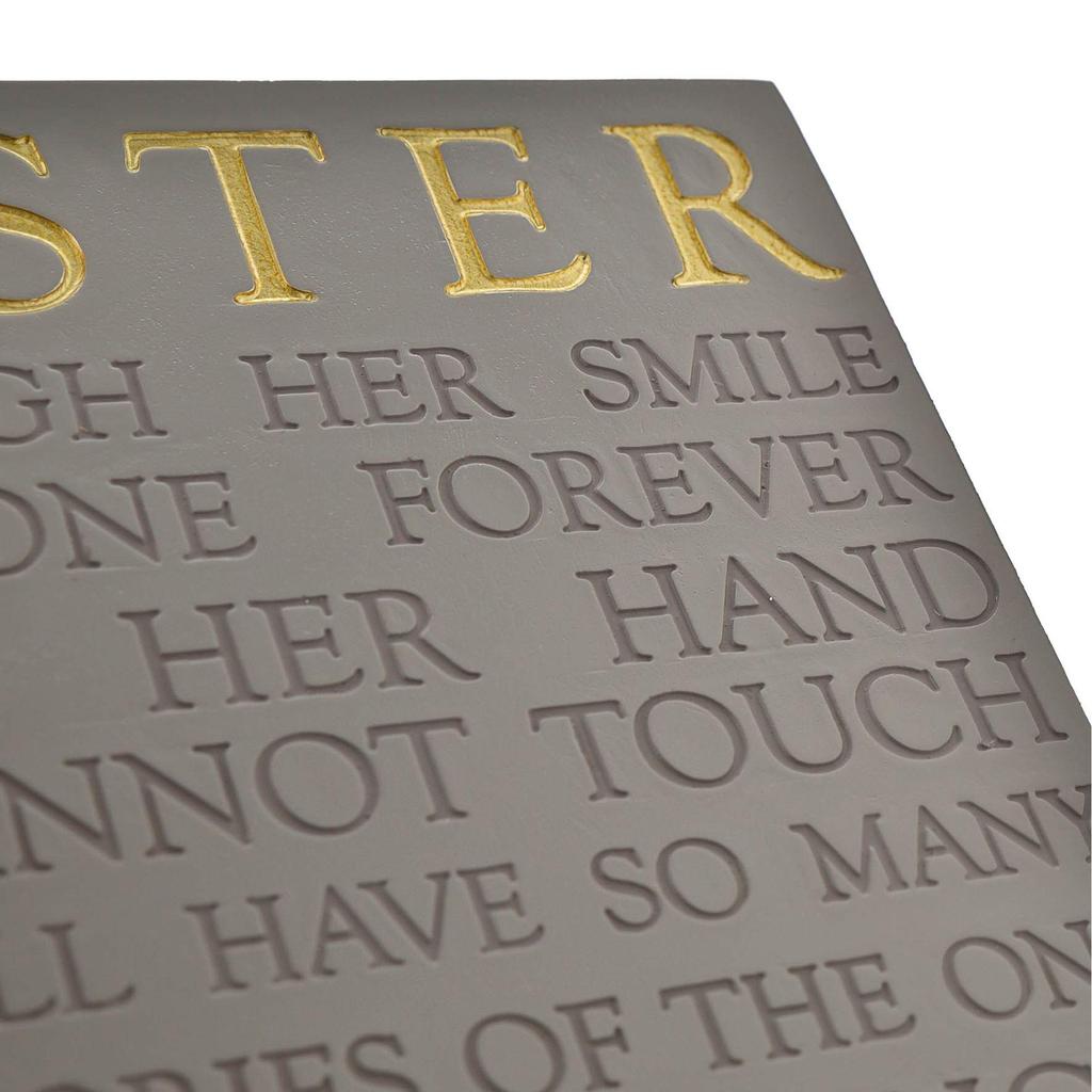 Thoughts of You Memorial Square Plaque - Sister