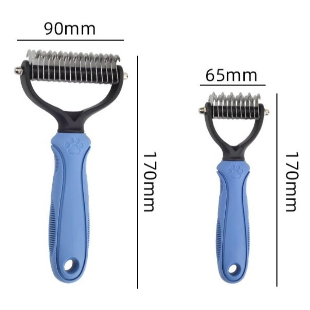 Anti Slip Handle Dog Fur Remover 2 Sided Pet Grooming Tools Portable Puppy Hair Comb Home Use