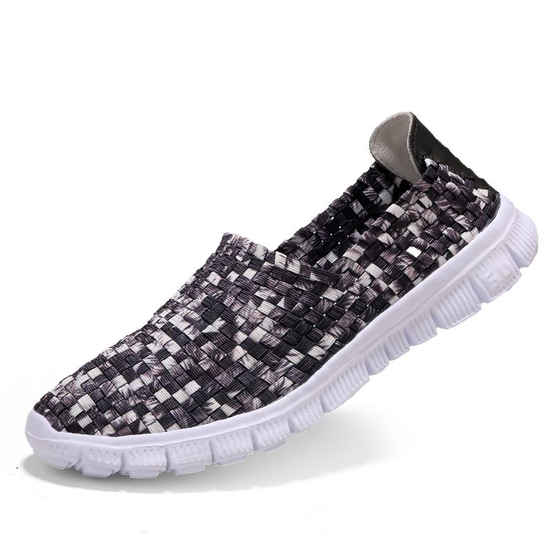 Summer Men Braid Beach Lazy Shoes Casual Weave Comfort Slip On Walking Tennis Women Sneakers for Kids