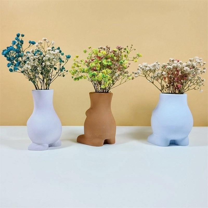 Vase Resin Molds Heart Postures Silicone Mold Succulent Plant Flower Pots Mold Epoxy Resin Casting Mould Home Decorations