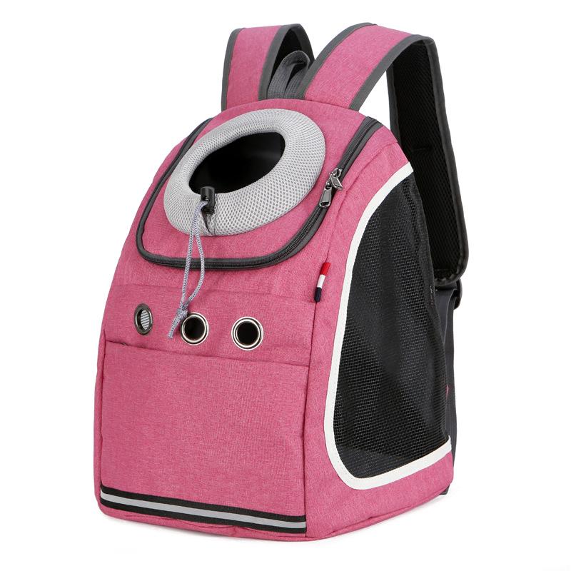 Breathable Pet Backpack for Cats & Dogs - Portable Double Shoulder Travel Bag