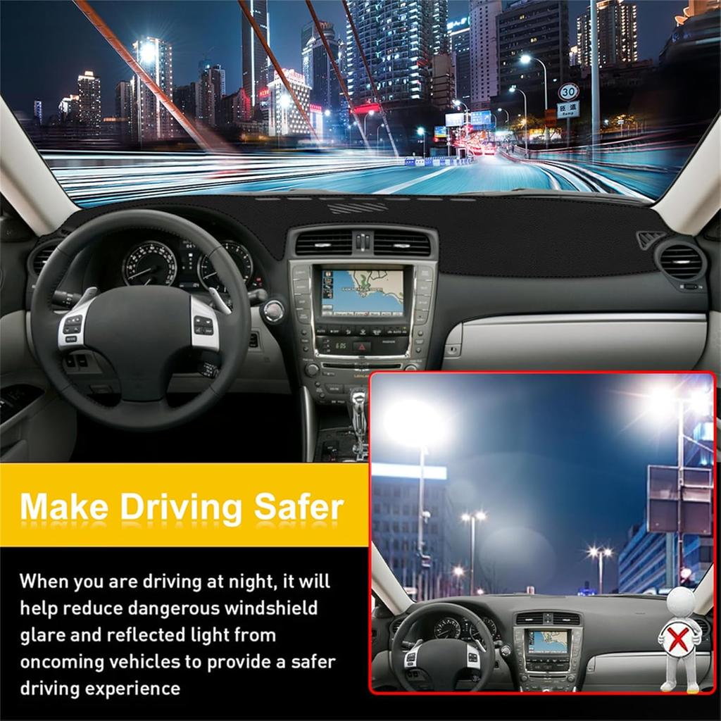Leather Dash Cover Accessories For Lexus IS250 IS350 2006 2007 2008 2009 2010 2011, Dash Mat Dashboard Cover And Interior Dash Covers