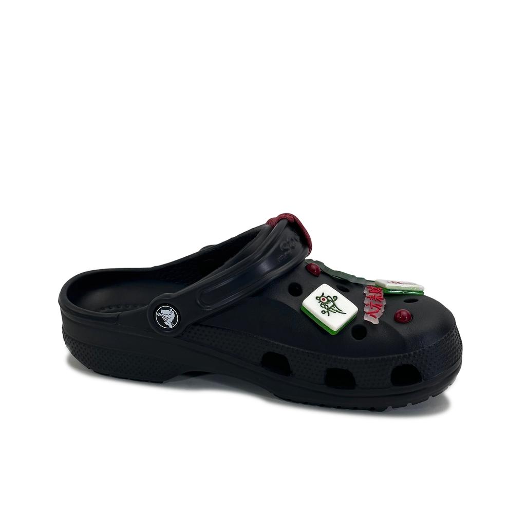 Crocs Baya EVA New Chinese Personality Niche Fashion Eye-catching Outdoor College Casual Hole Shoes Unisex Same Black