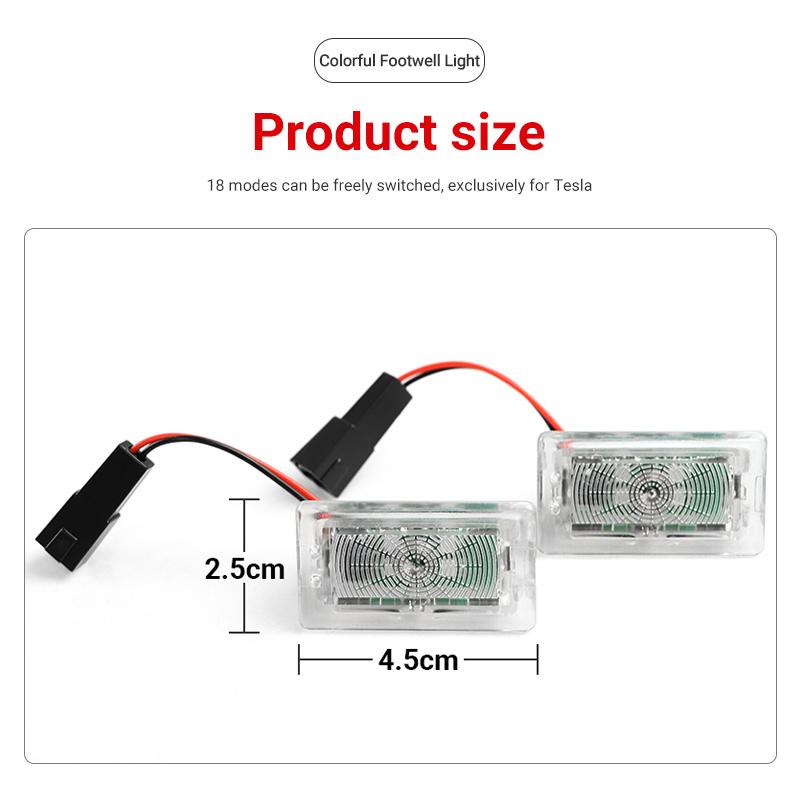 For Tesla Model 3 Model Y S X Car Interior Footwell Lights RGB Luggage Compartment Car HD Seat Lamp Atmosphere Decorative Lamp