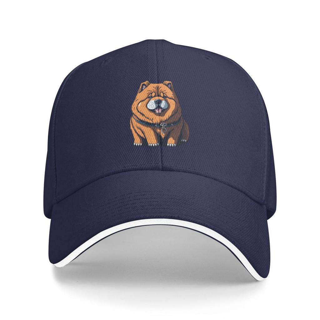 Chow Chow Adorable Brown Puppy Baseball Caps Snapback Baseball Hats Breathable Casual Casquette Outdoor Unisex