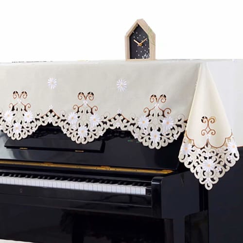 

HIMENO Upright Piano Cover, Top Cover for Keyboards and Digital Pianos, Dustproof, Durable, High-Quality, and Elegant (Fits 148-153cm Openings) Thick,