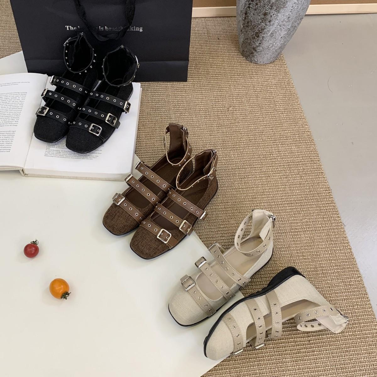 

2025 new square head belt buckle shallow mouth soft sole college style versatile fashion women s single shoes 39 абрикосовий