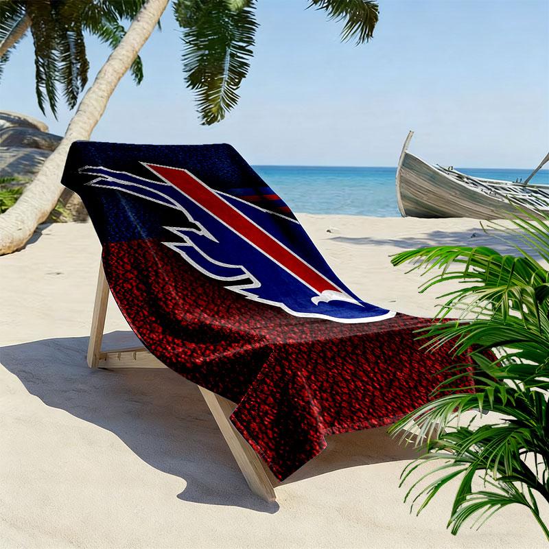Bills Print Beach Towel, Large Soft Quick Dry Towel for Beach Camping Swimming