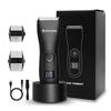 Men's Electric Body Hair Trimmer Rechargeable Cordless Body Groomer Waterproof Hair Clipper with LCD Display Hair Remover Home