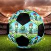 1pc Soccer Player Action Soccer Balls Size 5 Machine-Stitched Ball, Sports League Outdoor Match Football Training Ball Futbol Voetbal. Q26154